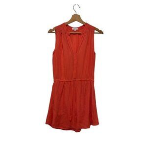 Babaton Aritzia Coral Sleeveless Silk Mini Dress XS Lightweight & Elegant